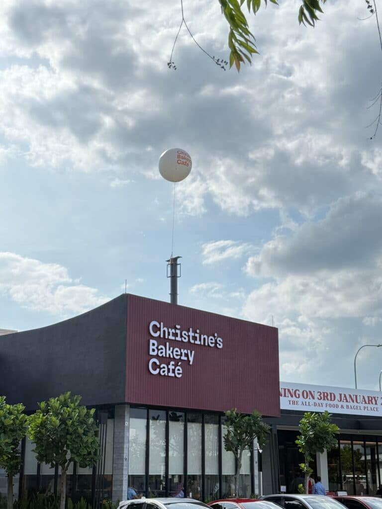 Giant Advertising Balloon at Christine's Bakery, Bangi Avenue — photo 1