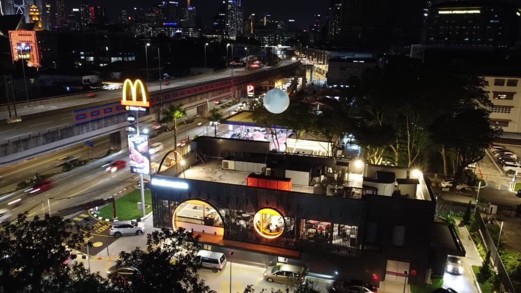 Giant Moon Helium Balloon at McDonald's Titiwangsa, Kuala Lumpur — photo 3