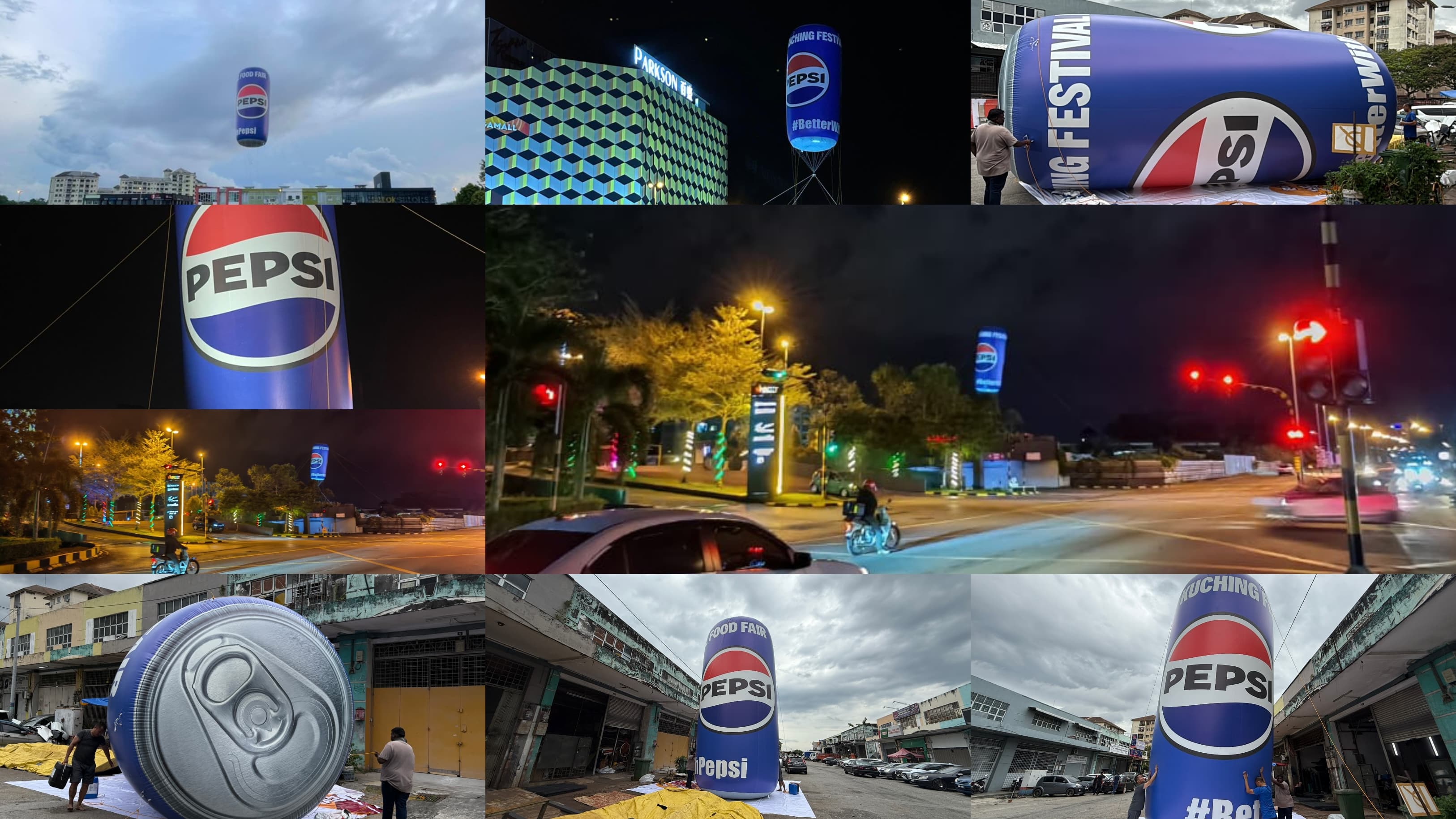 Pepsi Cola Inflatable Can at Kuching, Sarawak