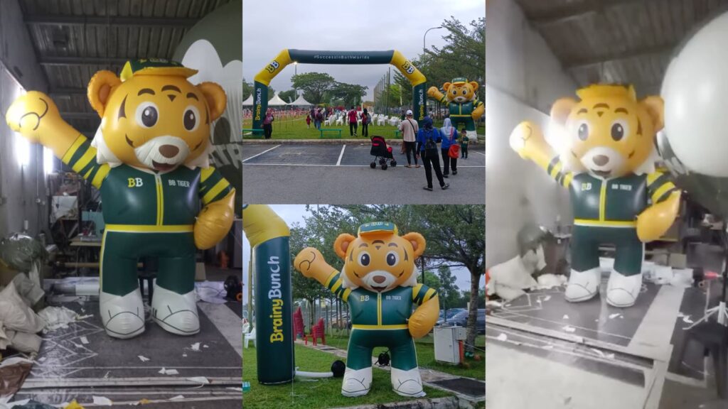 Maskot Inflatable Harimau Brainy Bunch — photo 4