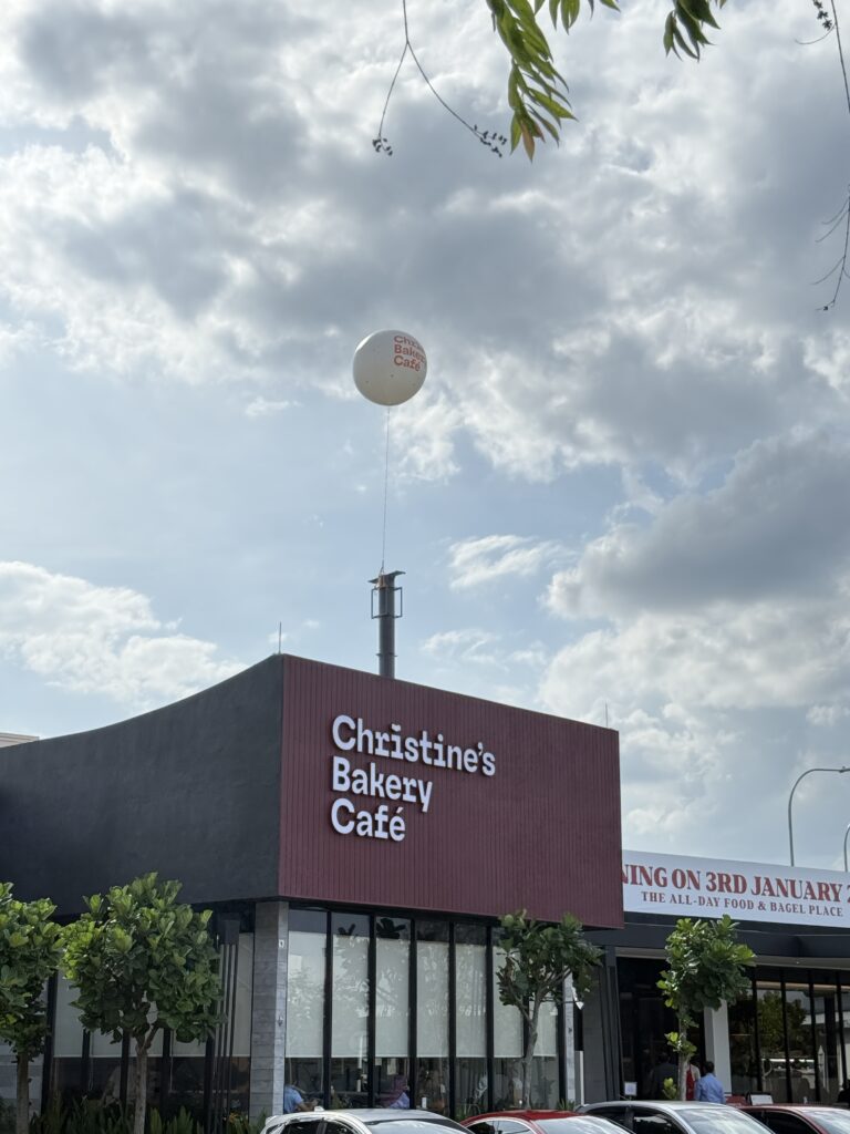 Giant Advertising Balloon at Christine's Bakery, Bangi Avenue — photo 1