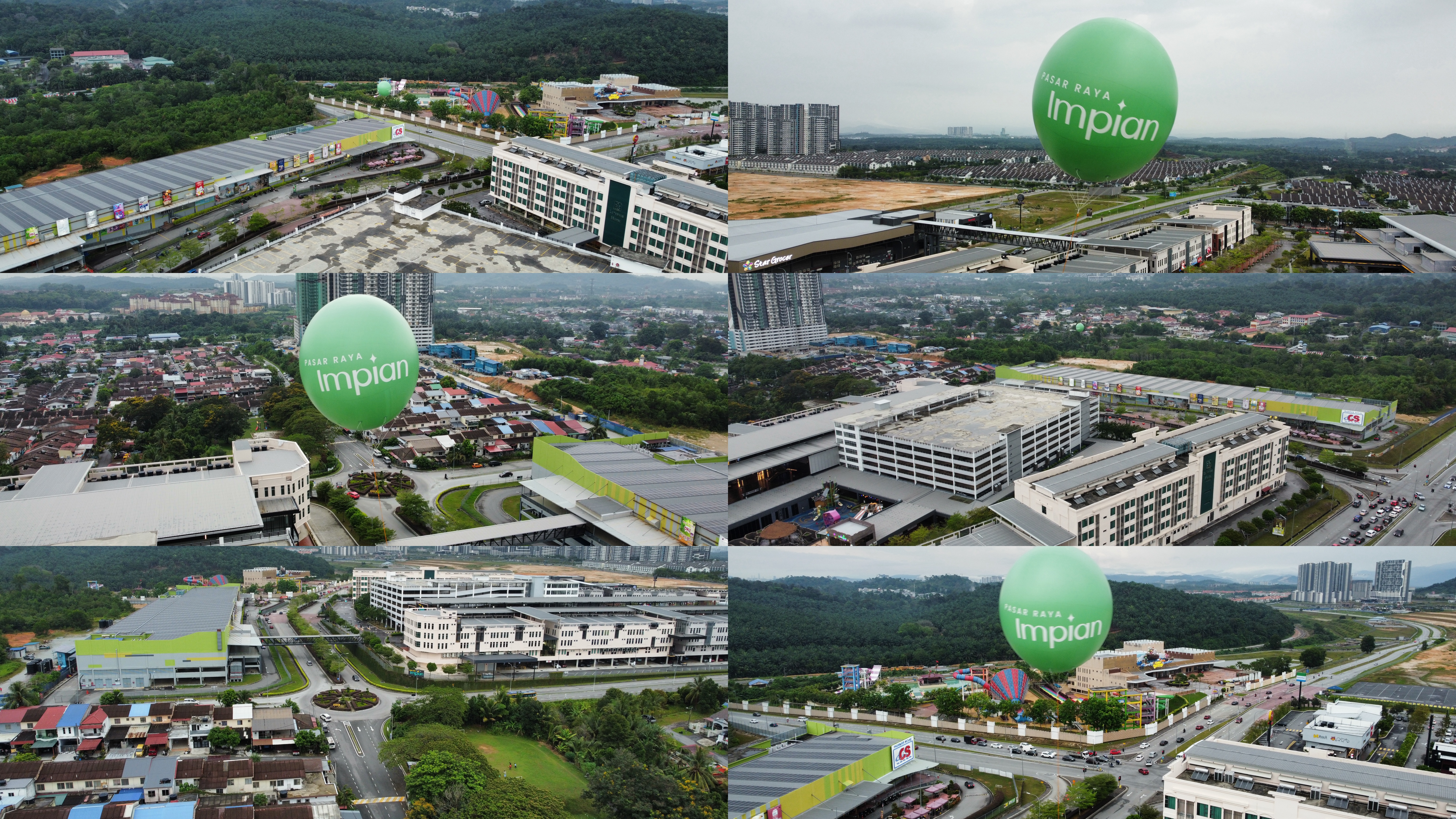 Giant Advertising Balloon Installation in Bangi for Pasar Raya Impian