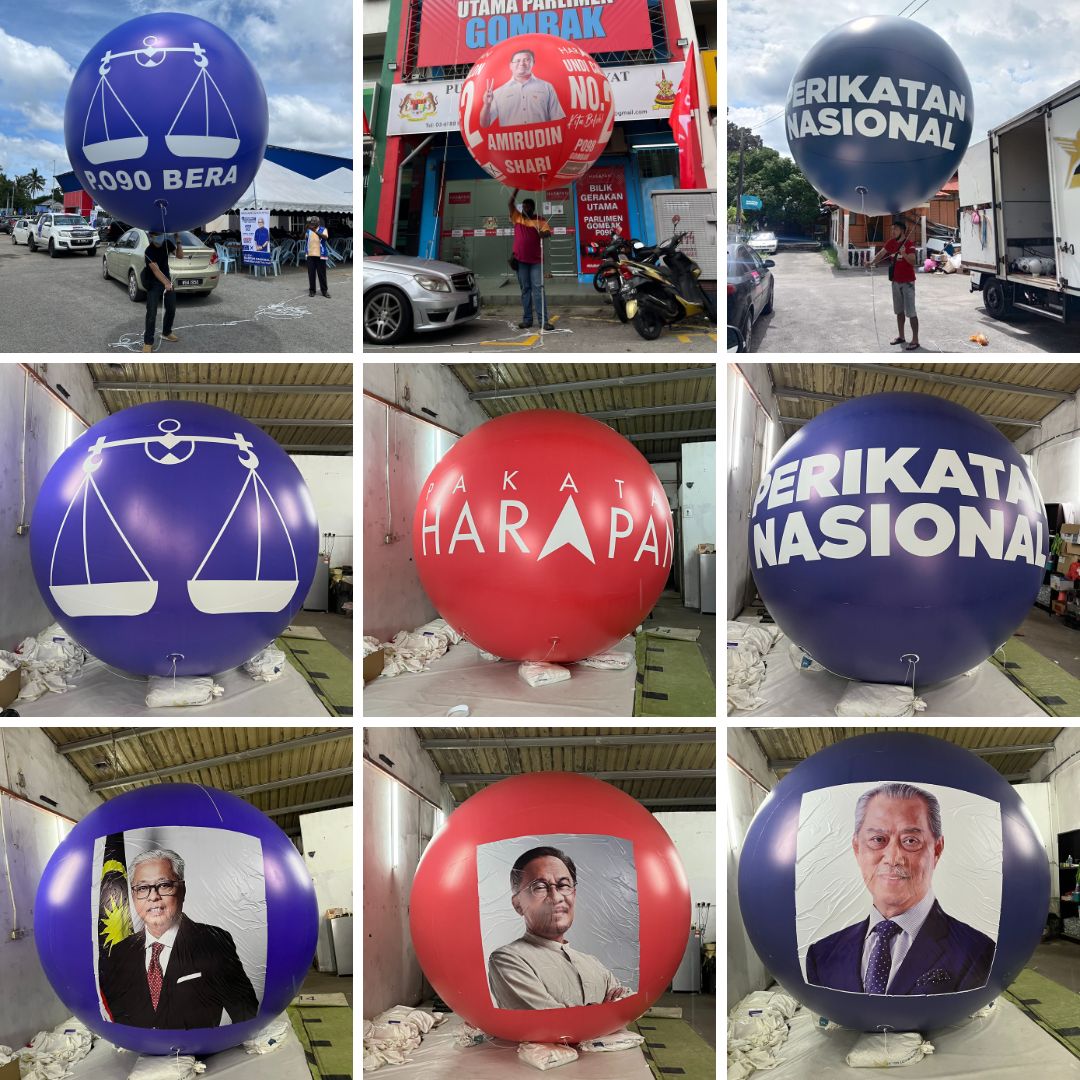 Malaysia General Election Giant Balloons