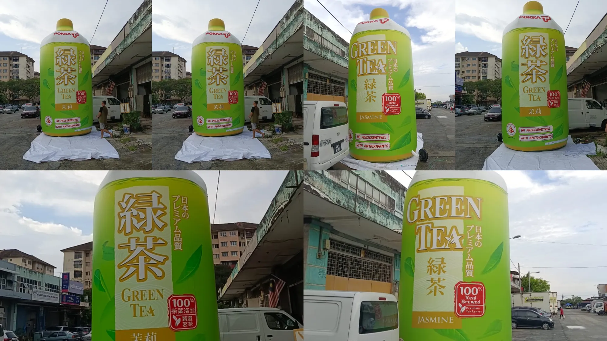 7m Pokka Green Tea Inflatable Bottle Replica Delivered to Johor Bahru
