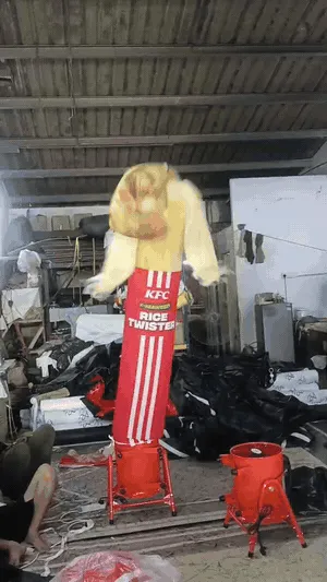 Patung Angin KFC Rice Twister Tempahan Khas untuk Pelancaran Produk — photo 1