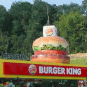 Replika Kembung Berbentuk Burger Burger Shaped Inflatable Replica