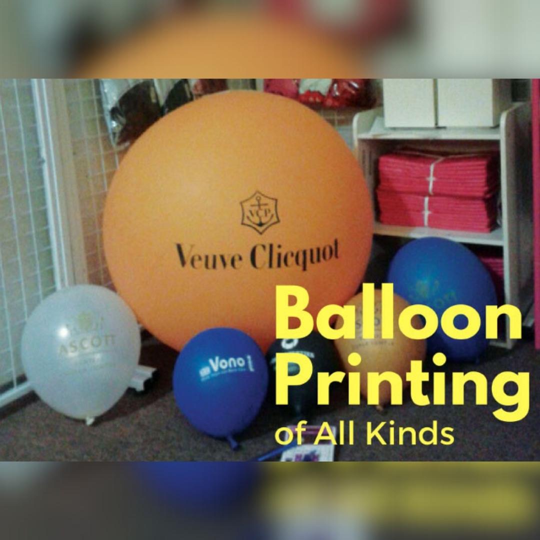 Balloon printing sizes reference for printed balloons used in events