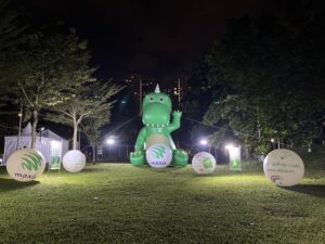 Maskot Maxis Replika Kembung Dinosaur Dinosaur Inflatable Replica Maxis Mascot