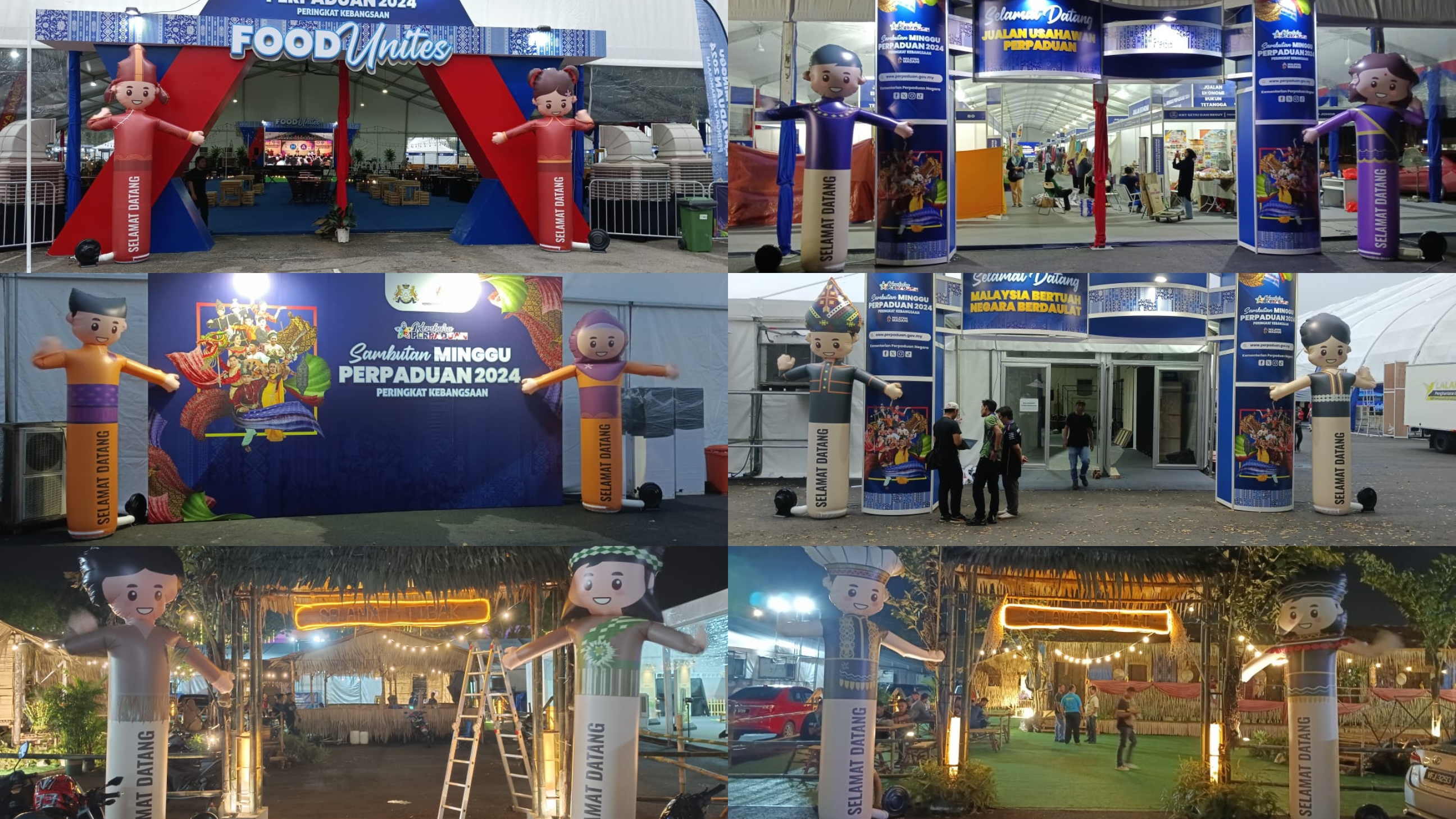 Sambutan Minggu Perpaduan Inflatable Dancer