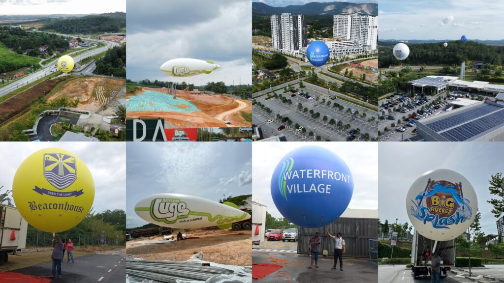 Luge Blimp and 7 Advertising Balloons at Gamuda Gardens