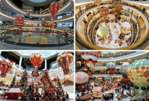 Mall Christmas Hot Air Balloon Replica Decorations