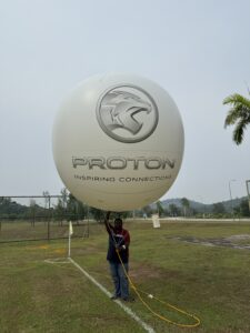 Giant Advertising Balloon at the Proton Car Factory, Tanjung Malim Giant Advertising Balloon at the Proton Car Factory, Tanjung Malim