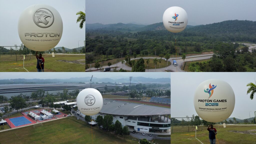 Giant Advertising Balloon at the Proton Car Factory, Tanjung Malim