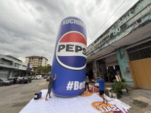 Pepsi Cola Inflatable Can at Kuching, Sarawak, Malaysia