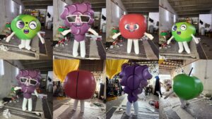 Inflatable Mascots – Apple, Grapes & Green Apple Designs Inflatable Mascots – Apple, Grapes & Green Apple Designs