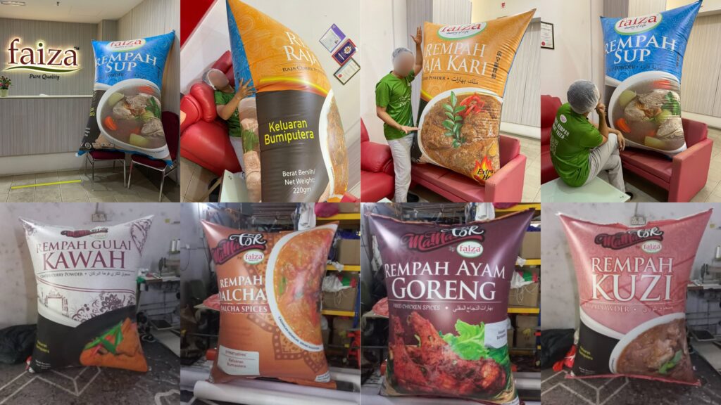 Faiza Spice Packaging Inflatable Replica