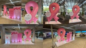 Inflatable Pink Ribbon for Breast Cancer Awareness Campaign at The Campus, Ampang, and APW, Bangsar.