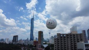 Giant Advertising Balloons at Kwong Tong Cemetery