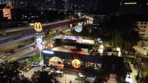 Giant Moon Helium Balloon at McDonald’s Titiwangsa, Kuala Lumpur