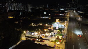 Giant Moon Helium Balloon at McDonald’s Titiwangsa, Kuala Lumpur