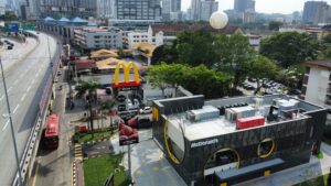 Giant Moon Helium Balloon at McDonald’s Titiwangsa, Kuala Lumpur